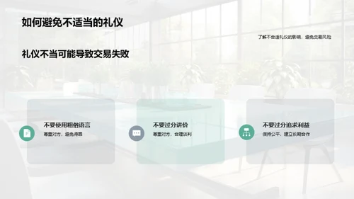 家居业务洽谈新礼仪