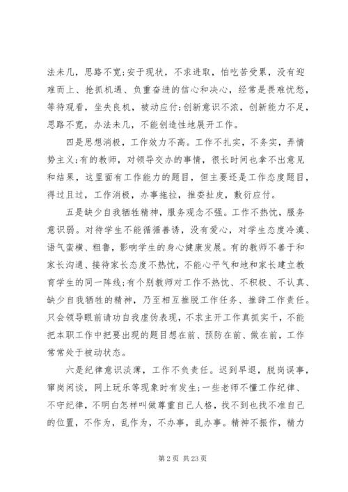 学校查摆问题自查报告及整改措施.docx