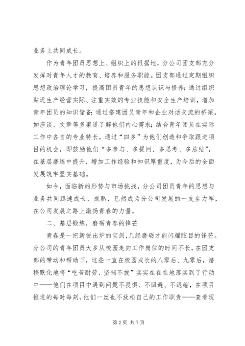 公司团支部先进事迹材料.docx