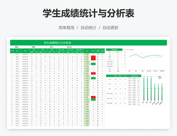 学生成绩统计与分析表