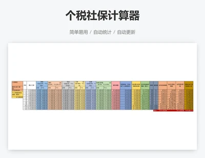 个税社保计算器