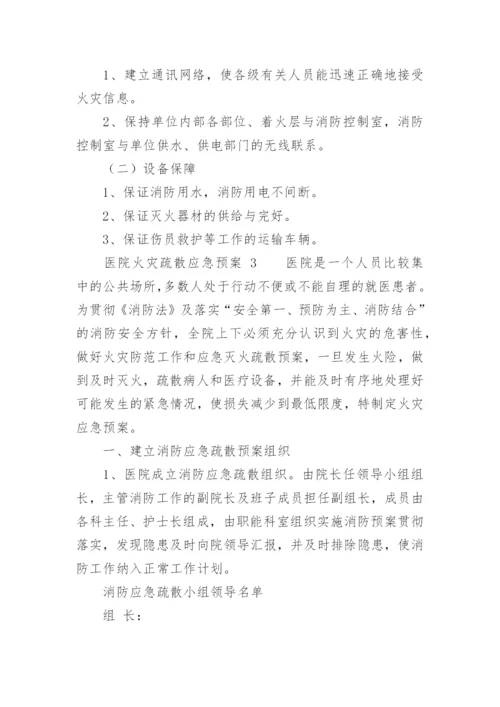 医院火灾疏散应急预案.docx