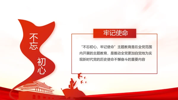 红色党建全国两会政府工作总结PPT