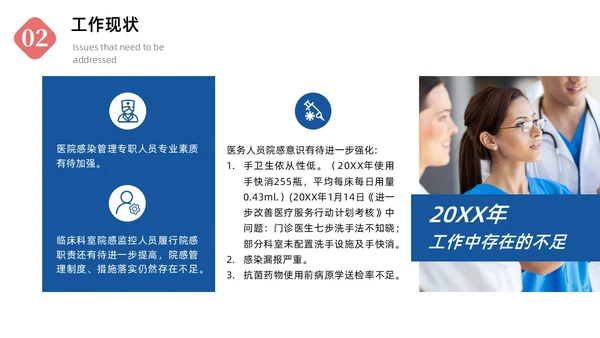 蓝色商务简约风格医院感染管理委员会会议商务通用PPT院感知识培训