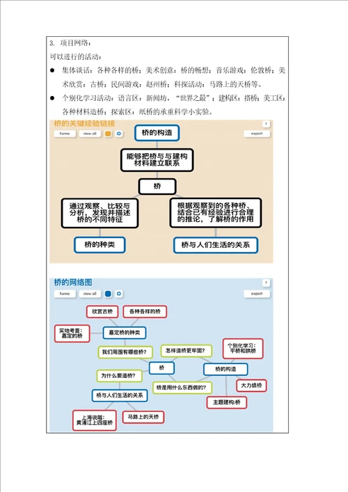 幼儿园大班项目化学习教学活动设计方案各种各样的桥