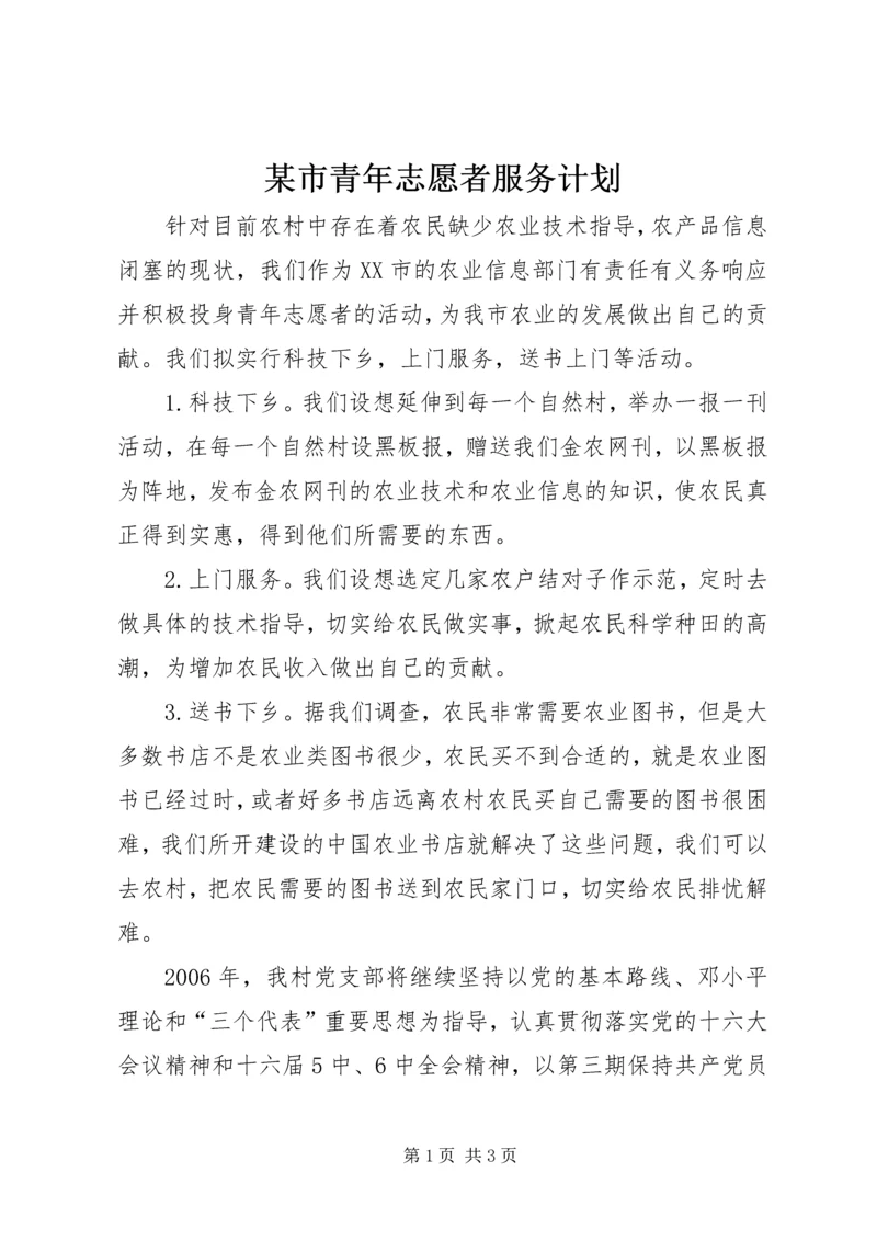 某市青年志愿者服务计划 (3).docx