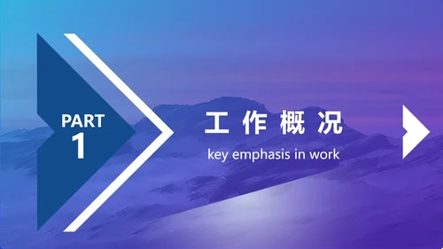 商务渐变部门工作计划汇报PPT模板