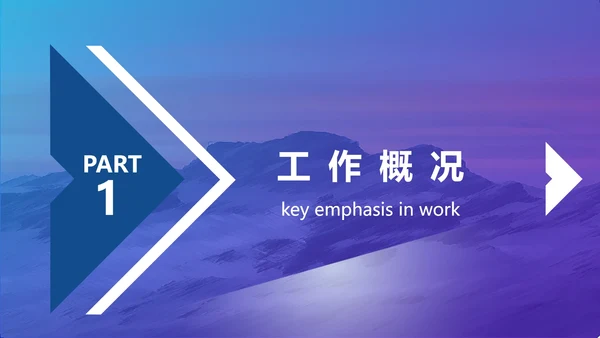 商务渐变部门工作计划汇报PPT模板