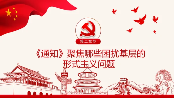 党建为基层减负解决形式主义突出问题PPT模板
