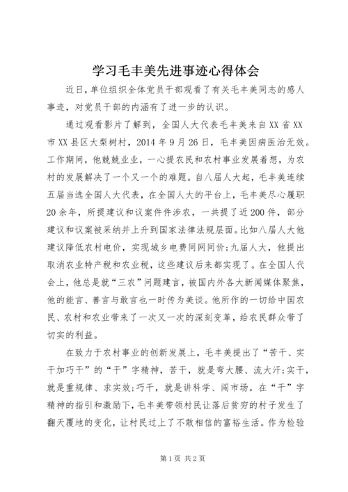 学习毛丰美先进事迹心得体会.docx