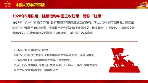 八一建军节致敬军人缅怀烈士通用PPT模板