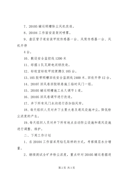 本周工作总结及下周工作计划20XX年05185篇 (3).docx