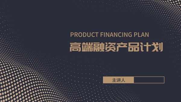 高端质感大气项目融资计划通用PPT模板