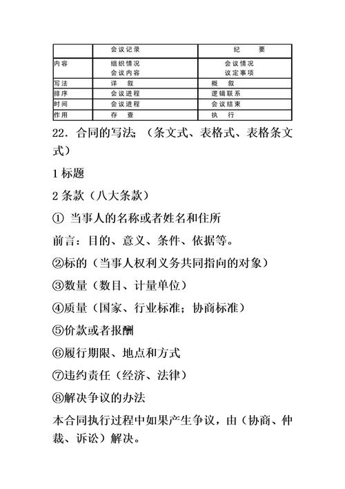 应用文写作答案