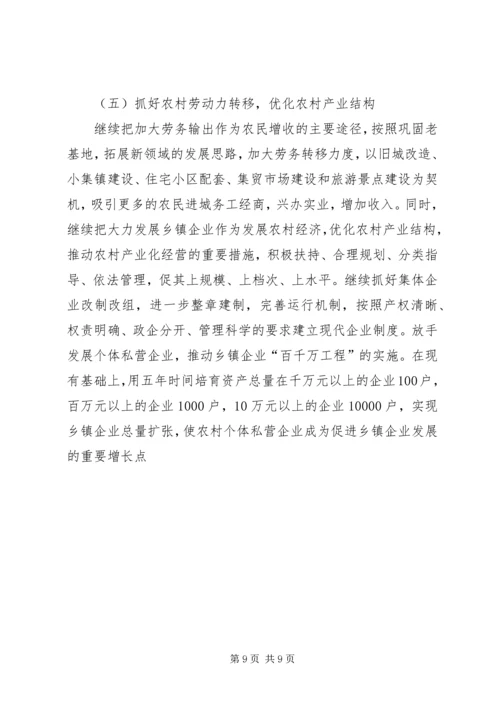 县委副书记在县委全委扩大会上关于农民增收的讲话.docx