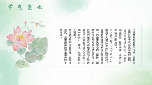 大暑节气中国风水墨荷花背景通用PPT模板