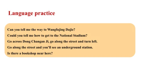 Module 6  Unit 3 Language in use 课件(共14张PPT)外研版七年级