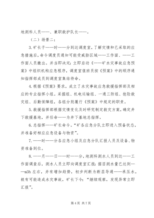 碱沟煤矿水灾事故应急演练计划 (2).docx