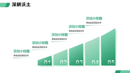 绿色扁平简约风农村振兴大学生三下乡纪实PPT模板
