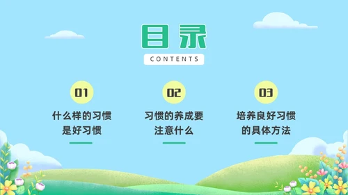 蓝绿色水彩清新坏习惯好习惯科普培训PPT