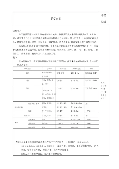 模具制造技术教案21