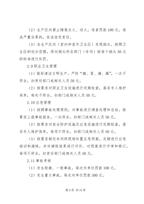 年度安全生产目标的实施计划和考核办法.docx