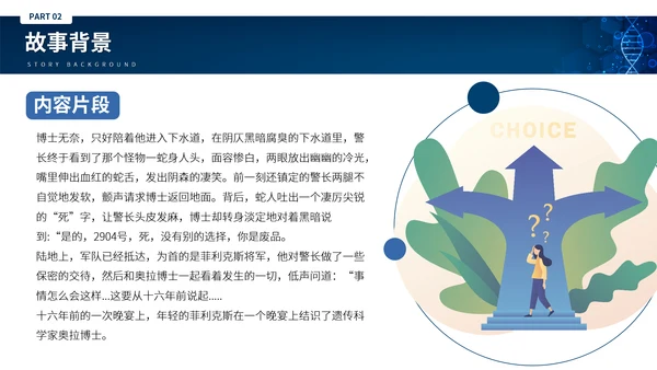 刘慈心科幻小说《魔鬼积木》DNA基因读书分享PPT模板