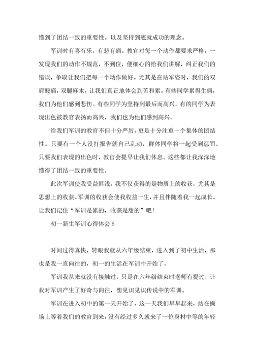 初一新生军训心得体会合集15篇.docx