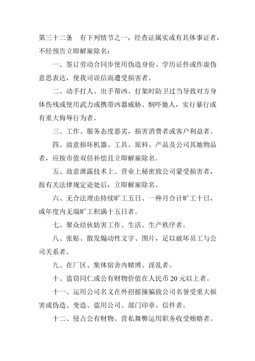 公司员工管理标准手册文案.docx