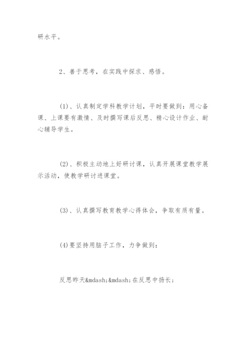 小学数学教师个人研修计划.docx