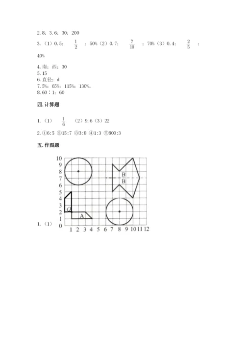 人教版六年级上册数学期末测试卷含答案（达标题）.docx