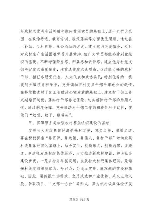 关于农村基层组织建设创新与发展的思考.docx