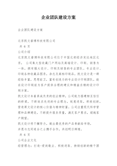 企业团队建设方案.docx