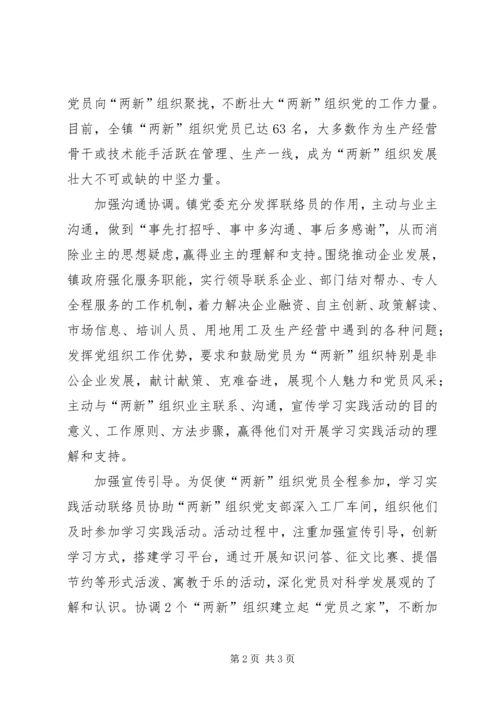 山东XX县区葛石镇：科学发展正当时“两新”组织党旗红范文.docx