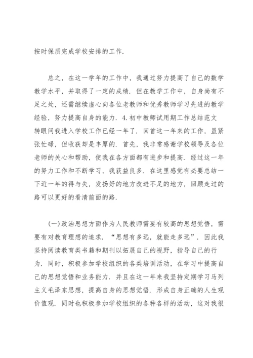 初中教师试用期工作总结范文（10篇）.docx