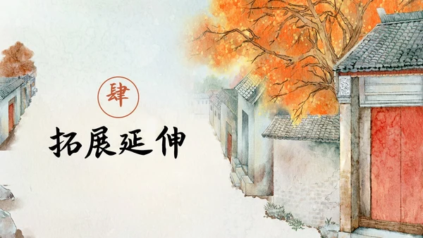 橙色部编版六年级语文下册PPT课件想北平PPT模板宣传PP六年级语文下册课件