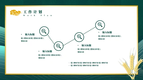 中国风墨绿色述职报告通用PPT模板