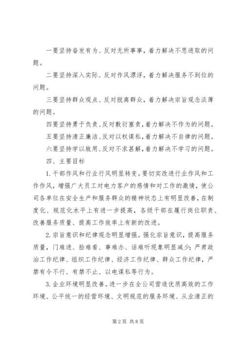 供电公司关于开展工作作风整顿活动的实施意见 (2).docx