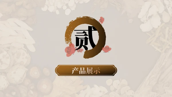 棕色中医药产品介绍PPT模板