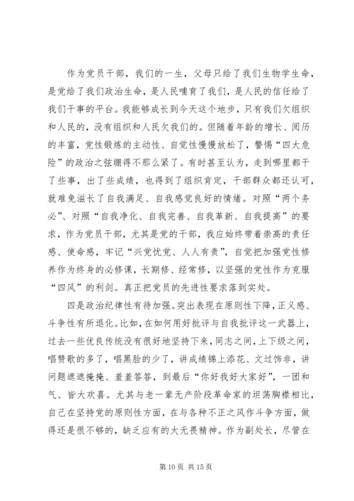 党员个人执行严守党的政治纪律和政治规矩自查报告.docx