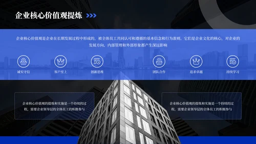 蓝黑商务风企业介绍PPT模板