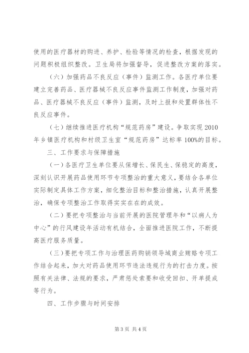 XX县区但家庙镇卫生院药品使用环节专项整治实施方案.docx