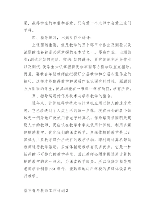 指导青年教师工作计划.docx