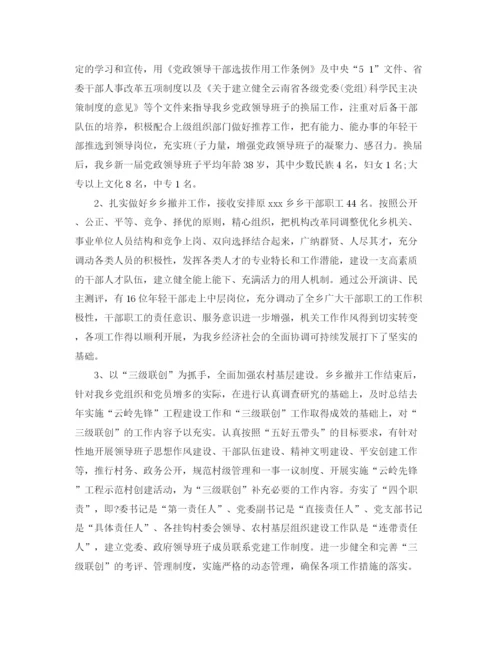 精编之年乡镇党委工作总结范文.docx