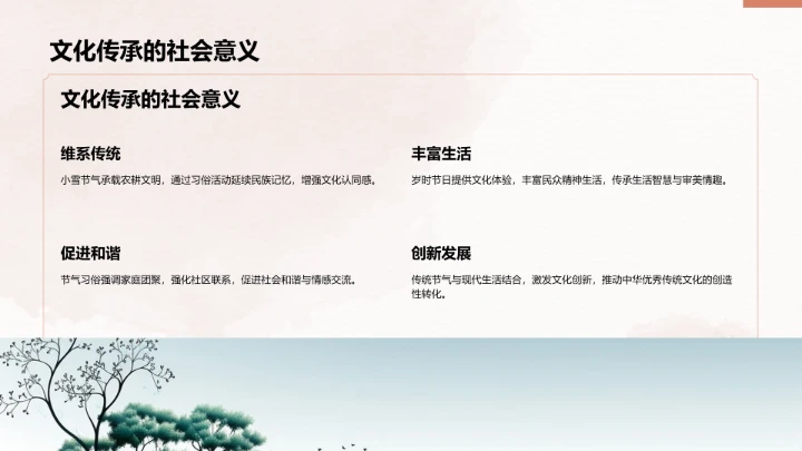 二十四节气小雪PPT模板