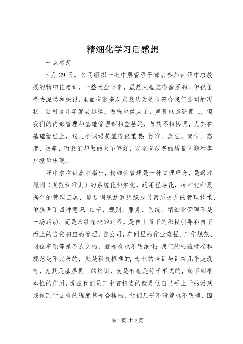 精细化学习后感想 (2).docx