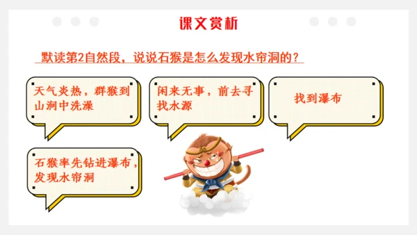 猴王出世课文导读剪纸猴通用PPT模板