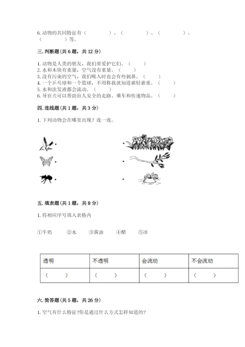 教科版小学科学一年级下册期末测试卷及参考答案（基础题）.docx