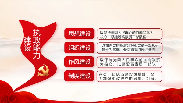 红色党建党支部工作总结汇报计划PPT党课