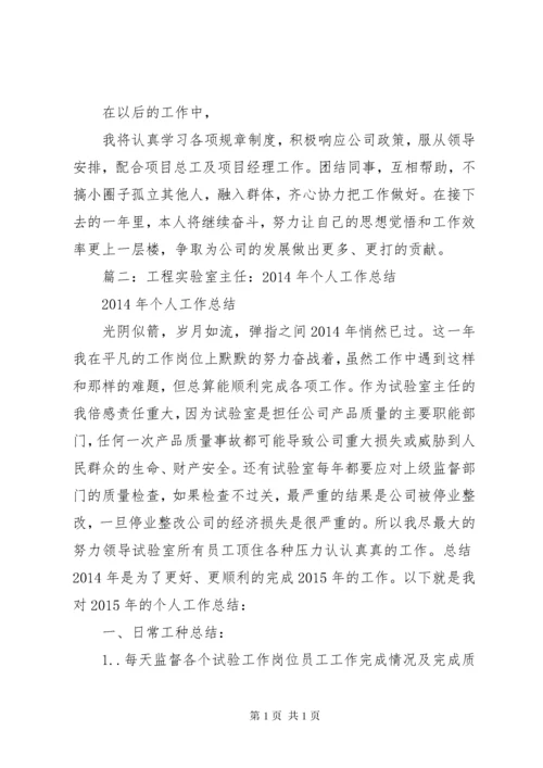 工地试验室主任工作总结.docx